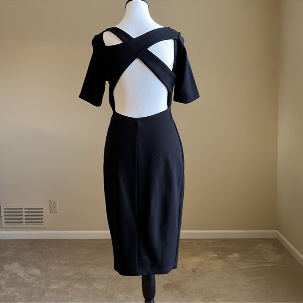 Bailey 44 - Open Back Crisscross Bodycon Pencil Dress - Medium